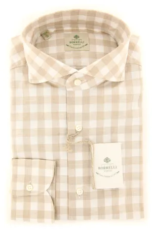 Borrelli Light Brown Shirt - Slim