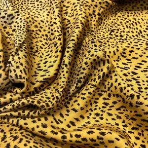 Cheetah Viscose - Mustard
