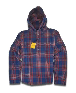 Hooded Kurta Long Sleeve Navy Red