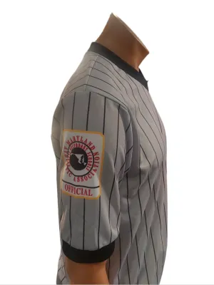 Maryland Wrestling Grey Mesh V-Neck with Black Pinstripes without USA FLAG