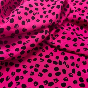 Party Spot Viscose - Cerise