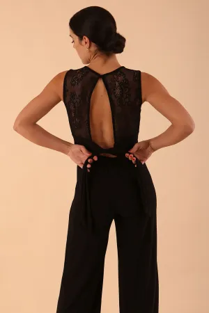 (PRE-ORDER) Rosamund Open Back Lace Contrast Jumpsuit