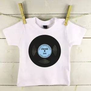 'Totally Awesome Records' Personalised Baby T Shirt